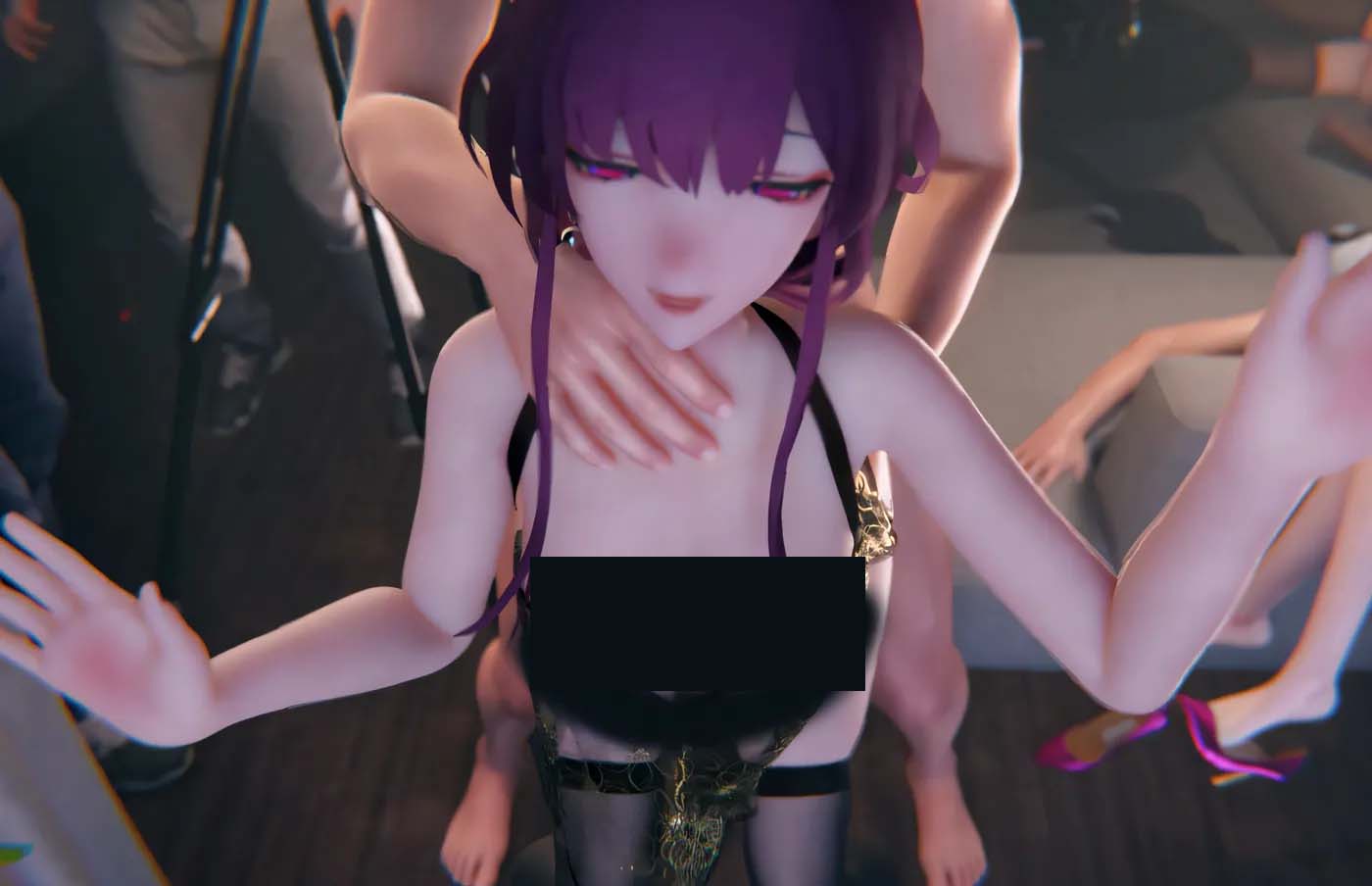 3D[同人动画] kamihikoki_mmd 8月新作：星铁镜流+三月七+卡芙卡 2K无修版 [2.6G]